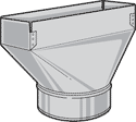 LUKJAN Lukjan RB206108 Straight Boot 6x10x8 Hvac Duct Fitting