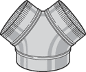 ATCO RUBBER PRODUCTS Atco Rubber Products 14866 Wye Fitting 4x3x3 Galvanized