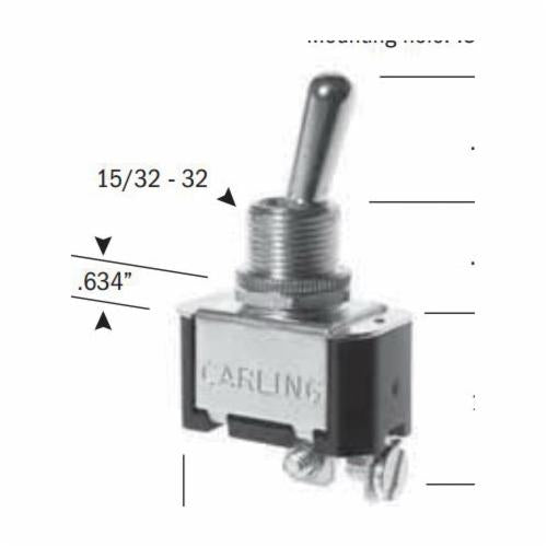 Selecta SS206A-BG Heavy Duty Toggle Switch SPST 15AMP@125VAC 10AMP@250VAC