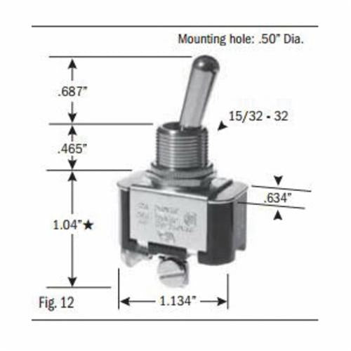 Selecta SS207-7A-BG SEL Toggle Switch DPST 20AMP@125VAC 10AMP@250VAC