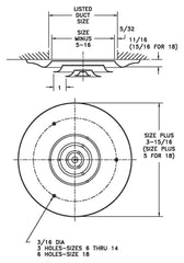 AirMate 800_10-W Ceiling Diffuser 10 Duct 13-15/16 Inch Diameter