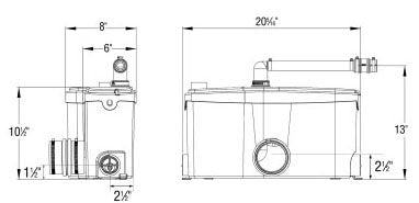 SFA 014 Bathroom Drain Pump 1 HP 2 x 3/4 Replacement MPN