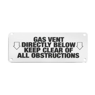 Everflow SIGN#2 RAVEN R1672 Clear-Warning Gas Notification Sign - plastic