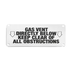 Everflow SIGN#2 RAVEN R1672 Clear-Warning Gas Notification Sign - plastic