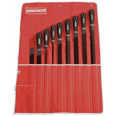 Simonds 78761810 Steel File Set with Handles American Profile Shape Half Round and Round