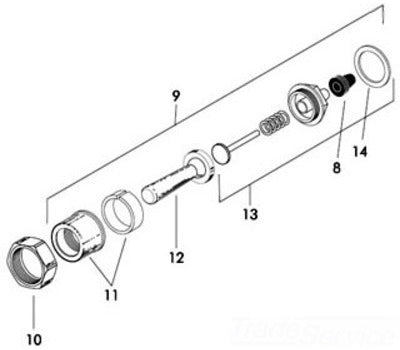 Sloan B73A Royal Flush Valve Handle Assembly, Chrome