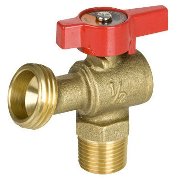 Smith-Cooper International 0190301G 1/2 x 3/4, MPT x MHT, 125 PSI CWP, C85700 Forged Brass, 1/4 Turn, Lever Handle, Boiler Drain Valve