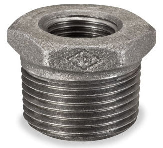 Smith-Cooper International 33HB1060040C 6 x 4, MPT x FPT, Class 150, 300 PSI, Black Malleable Iron, Reducing, Hex Head, Bushing