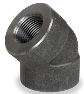 Smith-Cooper International 42F-3004 1/2 x 1/2, FPT x FPT, Class 3000, Forged Carbon Steel, 45D, Elbow