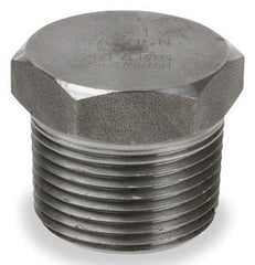 Smith-Cooper International 42HP3020 2 MPT 2.5 Width Across Flat Class 6000 Carbon Steel Hex Head Plug