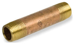 Smith-Cooper International 86NI4002014C 1/4 x 1-1/2 MPT x MPT Schedule 40 Lead-Free Seamless Red Brass Nipple