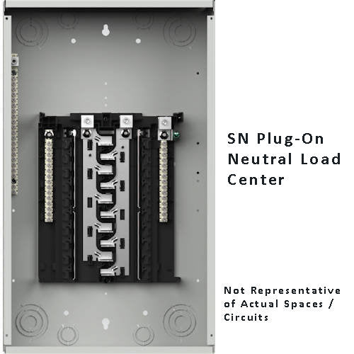 Siemens SN3030B1100 Low Voltage Plug On Neutral Ready Indoor Main Breaker Load Center, 100A, 30 Spaces, 30 Circuits, 1 Phase, NEMA 1