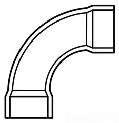 Spears 406-040LSF 4 PVC LONG SWEEP 90 ELBOW SOCKET S40 FABRICATED