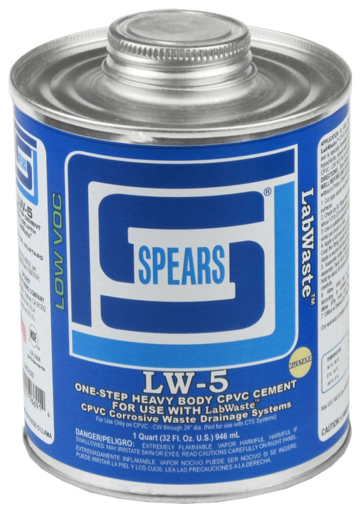 Spears LW5-030 LabWaste One-Step Cement 1 Quart Replacement MPN