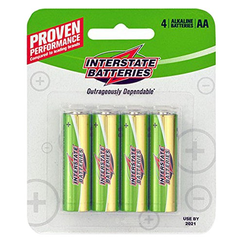 Interstate Batteries DRY0030 AA Alkaline Batteries, 4/Pack