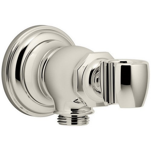 Kohler K-72797-SN Artifacts Wall-Mount Premium Metal Handshower Holder and Supply Elbow G1/2-14 Hose Connection x 1/2-14 NPT