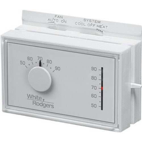 Emerson Climate Technologies 1F56N-444 White-Rodgers Mechanical Thermostat, 50 to 90 Deg F, 24VAC, 1H/1C