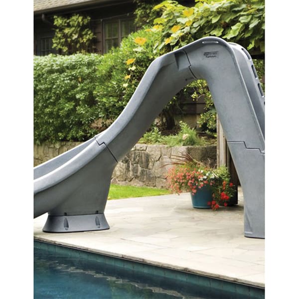 S.R. Smith 670-209-58124 Typhoon Pool Slide | Right Curve | Gray Granite