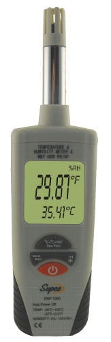 Supco DSP1000 Digital Psychrometer | Temperature/Dew Point | 1.77 x 1.34 x 8.86