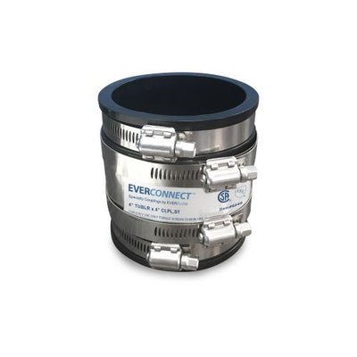 Everflow 6015 | 1-1/2 Flexible Coupling CI to Plastic Pipe with SS Shear Rings | 6015