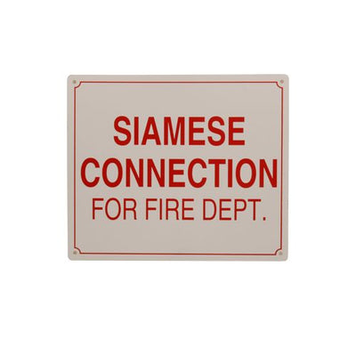 Everflow SIGN#9 RAVEN SIGN#9 Warning. SIAMESE CONNECTION FOR FIRE DEPT. | Everflow