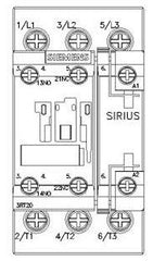 Siemens 3RT2026-1AN20 220 VAC 50/60 Hz 25 Amp 3-Pole 1NO 1NC Screw Terminal IEC Contactor