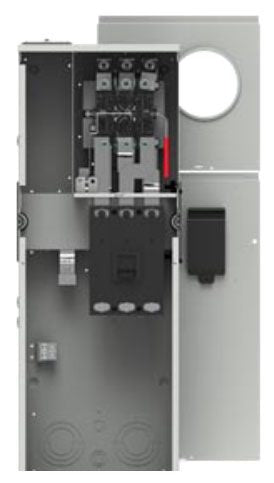 Siemens WML13400RJ 240 VAC 400 Amp 3-Phase 25 kA 4-Wire 7-Jaw 1-Position Lever Bypass Ringless Meter Stack