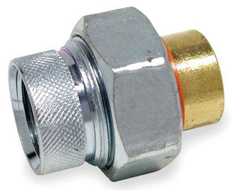 Smith-Cooper International 0209FXGL 1/2 x 1/2 FPT x C 250 PSI Lead-Free Zinc Plated Forged Steel Dielectric Union