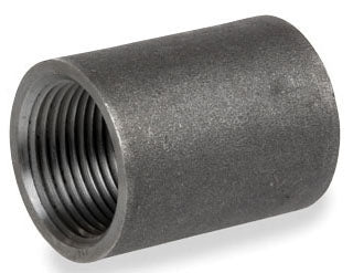 Smith-Cooper International 23MC4006 3/4 x 3/4, FPT x FPT, Black, Merchant Steel, Straight, Coupling