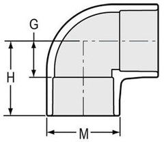 Spears 406-050 PVC 90 ELBOW SOCKET SCH40