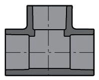 Spears 801-020BC 2 PVC TEE SOC SCH80