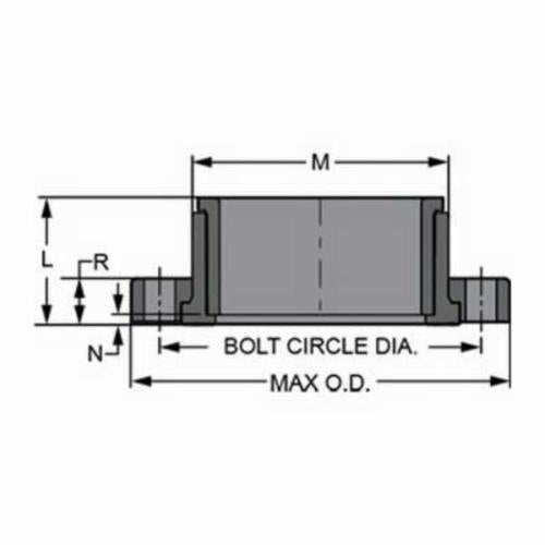 Spears 854-015C 1-1/2 CPVC V/S Flange SOC CL150 150PSI