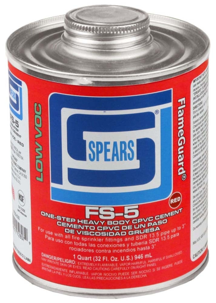 Spears FS5-030 QUART FS-5 CPVC ONE-STEP FIRE SPRINKLER