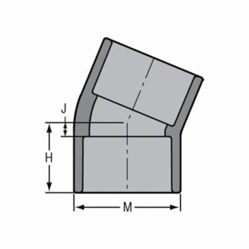 Spears 816-030C 3 CPVC 22-1/2 ELL SOC SCH80