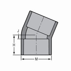 Spears 816-030C 3 CPVC 22-1/2 ELL SOC SCH80