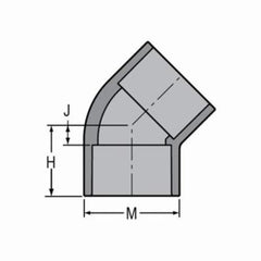 Spears 817-060C 6 CPVC 45 ELL SOC SCH80