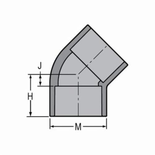 Spears 817-080C 8 CPVC 45 ELL SOC SCH80