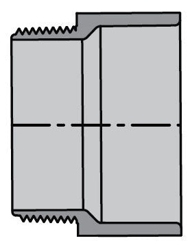 Spears P109-015C LabWaste Male Adapter MPTxHub 1-1/2 Inch Replacement MPN