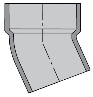 Spears Manufacturing P326-015C 1-1/2 CPVC LabWaste 1/16 Bend Street Hub x Spigot