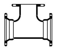 Star Pipe Products MJFT0806 8 x 8 x 6 Mechanical Joint x Mechanical Joint x Flanged 350 PSI