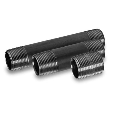 Everflow NPBL2080 | 2 x 8 Black Steel Nipple