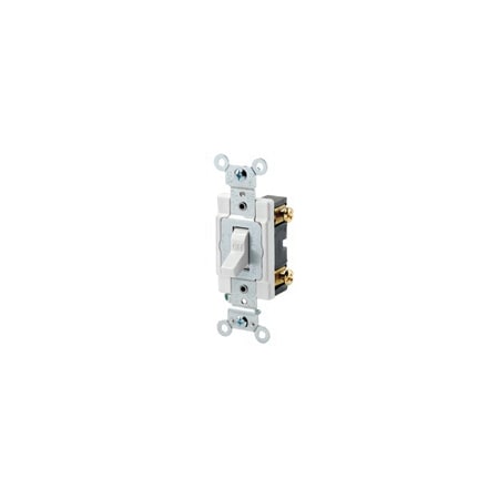 Leviton 1221-SW Heavy Duty Toggle Switch 20A 120/277V White