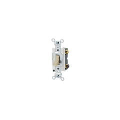 Leviton 1224-SW 20 Amp, 120/277 Volt, Toggle 4-Way AC Quiet Switch, Heavy Duty Grade, Grounding, White