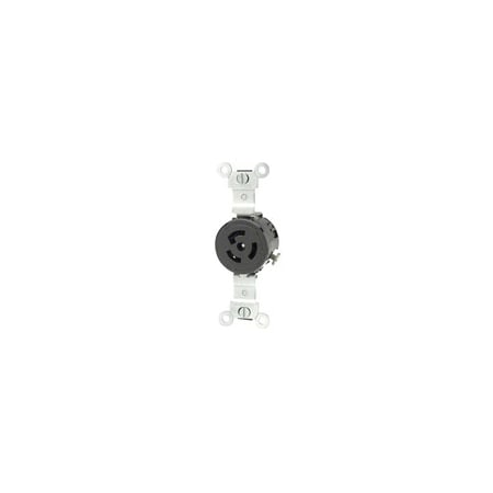 Leviton 4560 15 Amp, 250 Volt, NEMA L6-15R, 2P, 3W, Single Locking Receptacle, Industrial Grade, Grounding