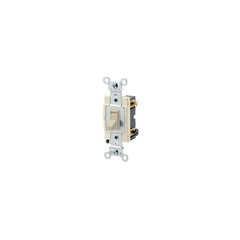 Leviton 54503-2I Toggle Switch 15 Amp 120/277 Volt Commercial Grade Grounding Ivory