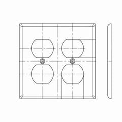 Leviton 80716-R 2-Gang Duplex Device Mount Receptacle Standard Size Thermoplastic Nylon Red Wallplate