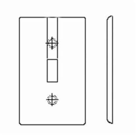 Leviton 86036 Standard Size Traditional Wallplate, 6 Gangs, 4.5 in H x 11.8 in W, Thermoset, Ivory