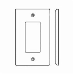 Leviton PJ26-W Decora/GFCI Wallplate Midway Size White