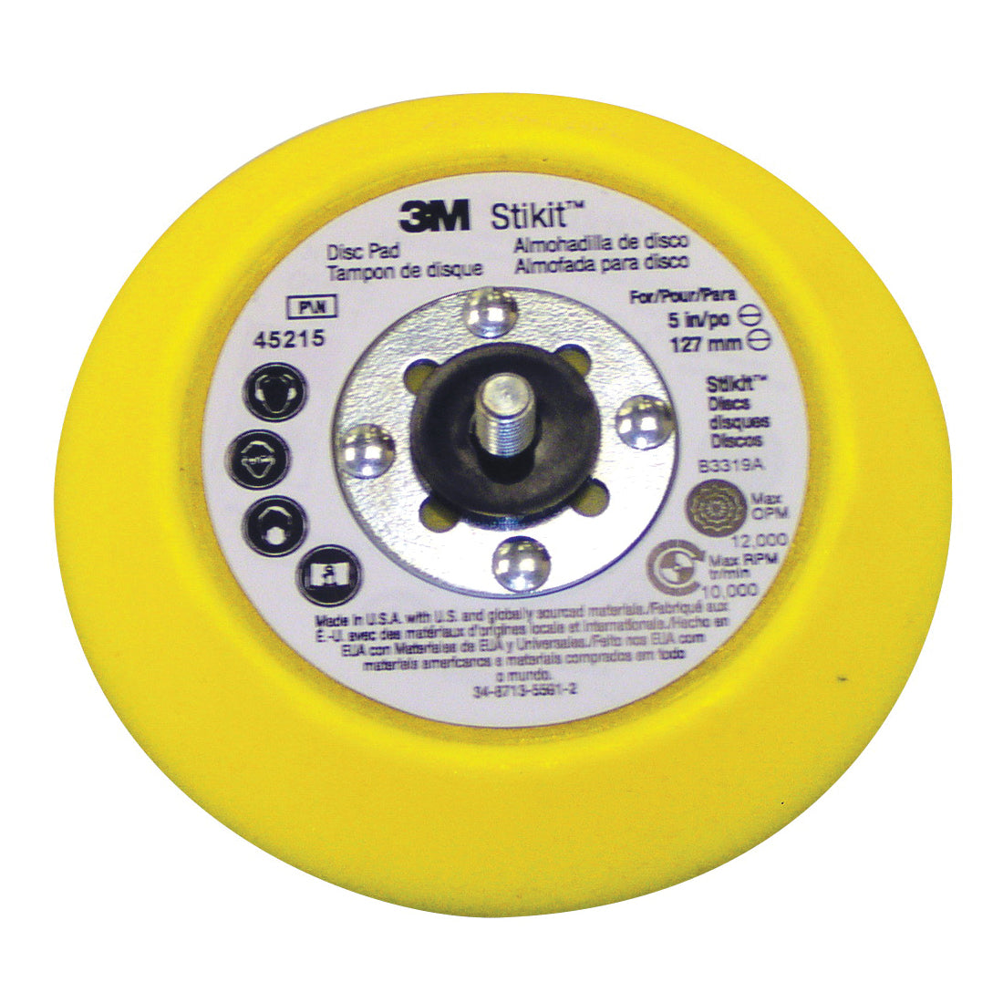 3M 7100035128 Stikit Disc Pad 5 in Dia Pad Stikit Attachment