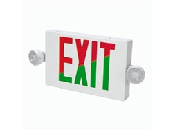 Sure-Lites APC7RG Combination LED Exit Sign and Emergency Light 120/277 Selectable Red or Green Face